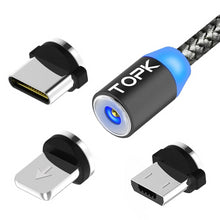 Load image into Gallery viewer, Magnetic CableType C Cable &amp; Micro USB